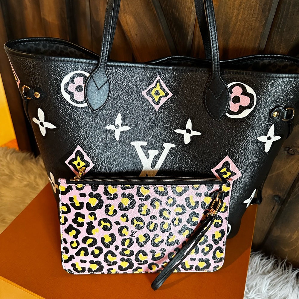 💖TRADE💖Limited Edition Louis Vuitton Wild at Heart Neverfull MM black - Picture 10 of 12